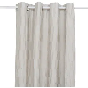 Rideau Leyna jacquard lin 140x260cm - Atmosphera Créateur dintérieur pas cher