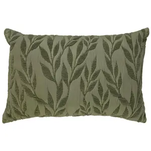 Coussin motif jacquard Lehto coton vert clair 58x38cm - Atmosphera createur dinterieur