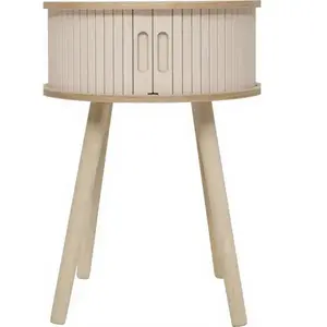 Chevet 2 portes "Nysos" crème 54x40x40cm - Atmosphera createur d'interieur - Beige pas cher