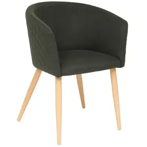 Fauteuil à dîner "Marlo" hêtre vert cèdre - Atmosphera createur d'interieur - Vert pas cher