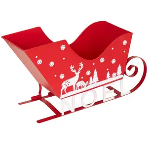 TRAINEAU METAL NOEL L35 - Atmosphera Créateur dintérieur pas cher