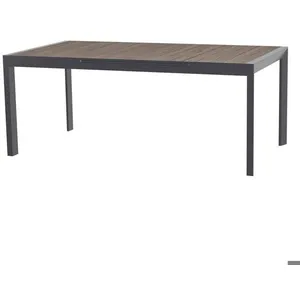 HESPERIDE Table de jardin extensible Évasion Seigle & Graphite - Seigle / Graphite - Hespéride