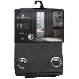 Rideau occultant Lua gris ardoise 140x260cm Atmosphera Créateur D'intérieur pas cher