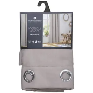 HOMEMAISON Rideau isolant Isa beige 140x260cm - Atmosphera créateur d'intérieur