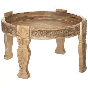 Atmosphera - Table d'appoint Gypsy - bois de manguier D75 cm pas cher