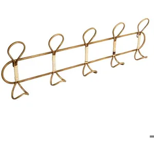 Patère 5 crochets en métal doré 76x21 cm - Or - Atmosphera createur d'interieurVendu parcdiscount