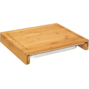 Planche à découper 5FIVE à découper 35 x 28 cm bambou avec bac ré pas cher