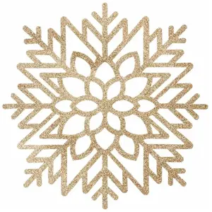 Féérie Lights & Christmas - Set de table de Noël design Flocon - Diam. 42 cm - Doré pas cher