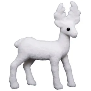 JJA - Witte rendierdecoratie 13 cm voor Kerstmis