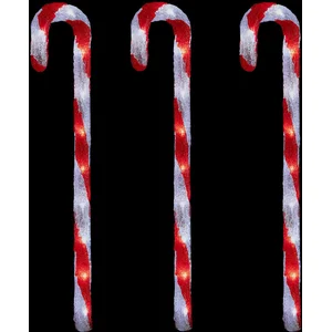 Comparateur de prix : ATMOSPHERA Sucre d'orge x3 lumineux extérieur H70cm 30 LED + transfo Feeric lights & christmas