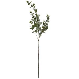 JJA Feeric Christmas - Branche artificielle d' Eucalyptus vert floqué neige et pailleté H 98 cm Vert Paillette pas cher