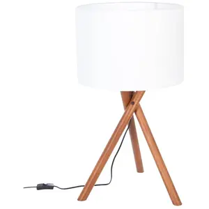 Atmosphera Créateur D'intérieur - Lampe trépied natt en bois H66 ® pas cher