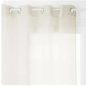 Comparateur de prix : Voilage "Moly" - beige - 135x240 cm - Beige - Atmosphera createur d'interieur