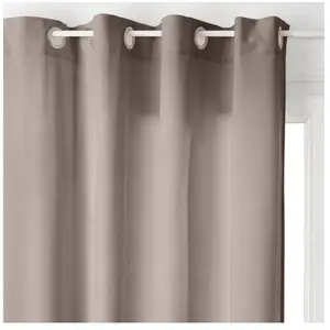 Rideau Lilou gris taupe 140x260cm Atmosphera Créateur D'intérieur pas cher