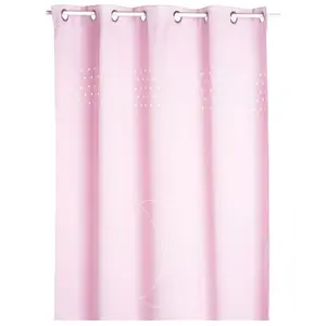 HomeMaison Rideau, Polyester, Rose, 260x140 cm pas cher