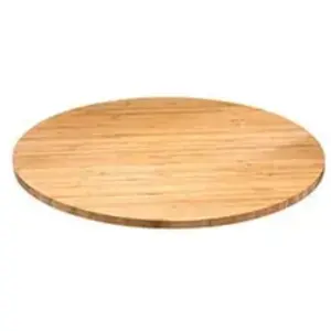 AC-DÉCO Plateau tournant - 50 x 3 cm - Bambou 50 cm Marron pas cher