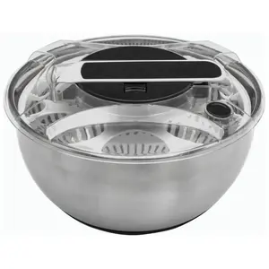5 five simply smart Slacentrifuge / slazwierder / sladroger RVS 3,5 liter - Salade spinner pas cher