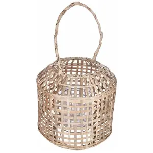 Atmosphera Lanterne En Bambou Ethnique Nomade - H. 28 Cm - Beige pas cher