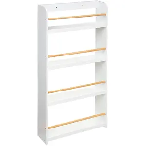 Comparateur de prix : Atmosphera Créateur D'intérieur - Bibliothèque enfant 4 étagères blanc H118cm