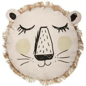 Comparateur de prix : Atmosphera Créateur d'intérieur Coussin à franges de lion, gris, 1 uni...