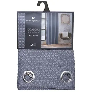 Rideau occultant Mattone gris 140x260cm - Atmosphera créateur d'intérieur pas cher