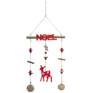 ATMOSPHERA Décoration de Noël Mobile "Vintage" 38cm Naturel Beige pas cher