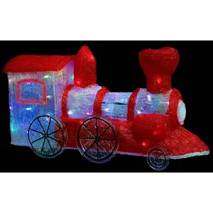 ATMOSPHERA Décoration Lumineuse "Locomotive" 67cm Rouge pas cher