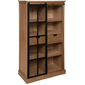 Bibliothèque Danik bois naturel 80x150cm Atmosphera Créateur D'intérieurVendu parcdiscount