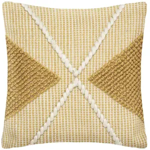 LES TENDANCES Coussin r.o.w. jaune moutarde 45x45cm - Atmosphera créateur d'intérieurVendu parcdiscount