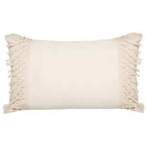 LES TENDANCES Coussin macramé - ivoire - 30x50 cm - Ivoire - Atmosphera createur d'interieur pas cher