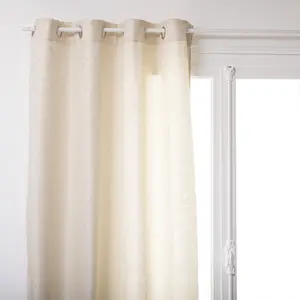 Rideau Kogur blanc ivoire 140x260cm Atmosphera Créateur D'intérieur pas cher