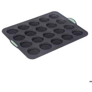 Moule à tartelette - FIVE - Silitop - Silicone - 12 Tartelettes - Noir Rouge pas cher