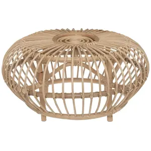 AC-DÉCO Table basse "Neta" - rotin - Beige - Atmosphera createur d'interieur pas cher