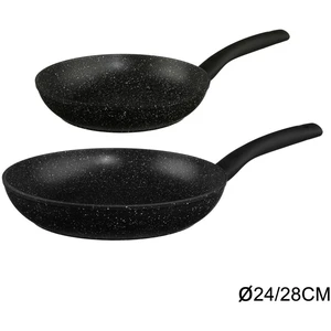 Five - Set de 2 Poêles en Aluminium Noir D 24 & D 28 cm Tous feux y compris Induction pas cher