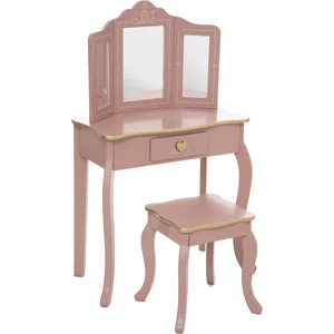 Coiffeuse Avec Tabouret Sissi Rose Atmosphera pas cher