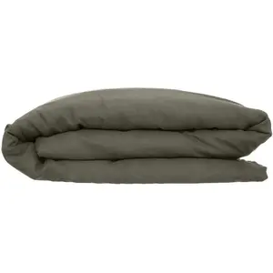 Housse de couette Linah lin lavé vert kaki 260x240cm Atmosphera Créateur D'intérieur