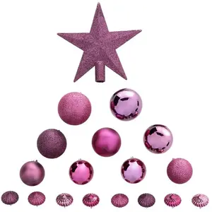 Kit de sapin Colorama de Noël 18 pièces cassis - Feeric lights & christmas pas cher