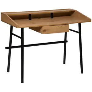 Bureau 1 tiroir Josan effet chêne L110cm - Atmosphera créateur d'intérieur pas cher