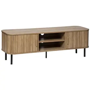 Meuble tv 2 portes Colva effet chêne Atmosphera Créateur D'intérieur pas cher