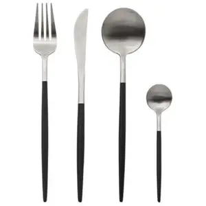 Comparateur de prix : SECRET DE GOURMET Ménagère 24 Pièces Inox "Ida" 27cm Noir