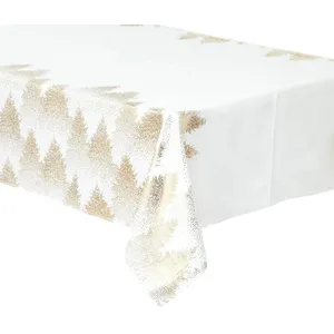 Nappe Imprimée Sapin Colorama 140x360cm Blanc & Or pas cher