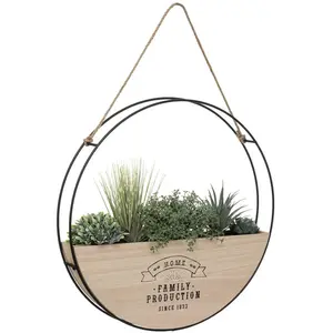 ATMOSPHERA Décoration Murale à Suspendre "Plante" 44cm Naturel Marron pas cher