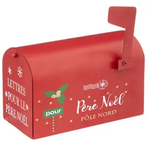 Comparateur de prix : ATMOSPHERA Boîte aux Lettres Déco "Soir de Noël" 20cm Rouge