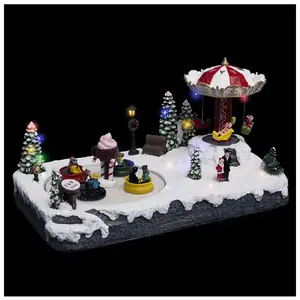 ATMOSPHERA Village de Noël parc d'attraction animé/musical 20 LED + transfo Feeric lights & christmas pas cher