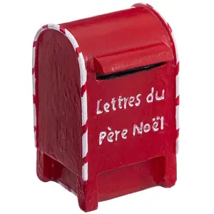 ATMOSPHERA Boîte Aux Lettres Déco "père Noël" 5cm Rouge pas cher