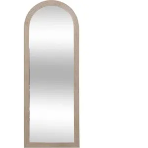 Miroir Hsur pied Helois 72x192cm beige - Atmosphera createur dinterieu... pas cher