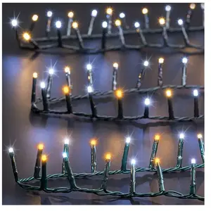Guirlande lumineuse extérieur 1000 LED blanc froid chaud 25m - Feeric lights & christmas pas cher