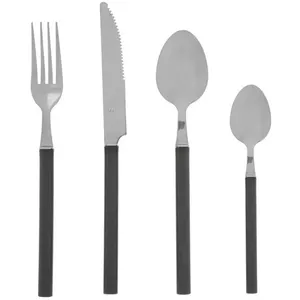 Ménagère - Indonésie - 24 pièces - Acier inoxydable - Gris pas cher
