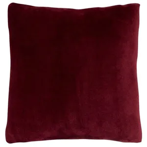 Coussin Ollis rouge grenat 38x38cm - Atmosphera createur dinterieur pas cher