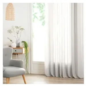 Voilage Ana - Atmosphera - Blanc - 140x240 cm - Fibre Synthétique - illets pas cher